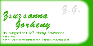 zsuzsanna gorheny business card